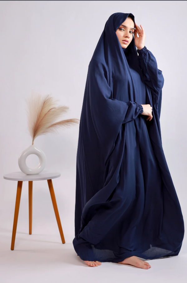 Full Coverage Namaz Chadar - Navy Blue